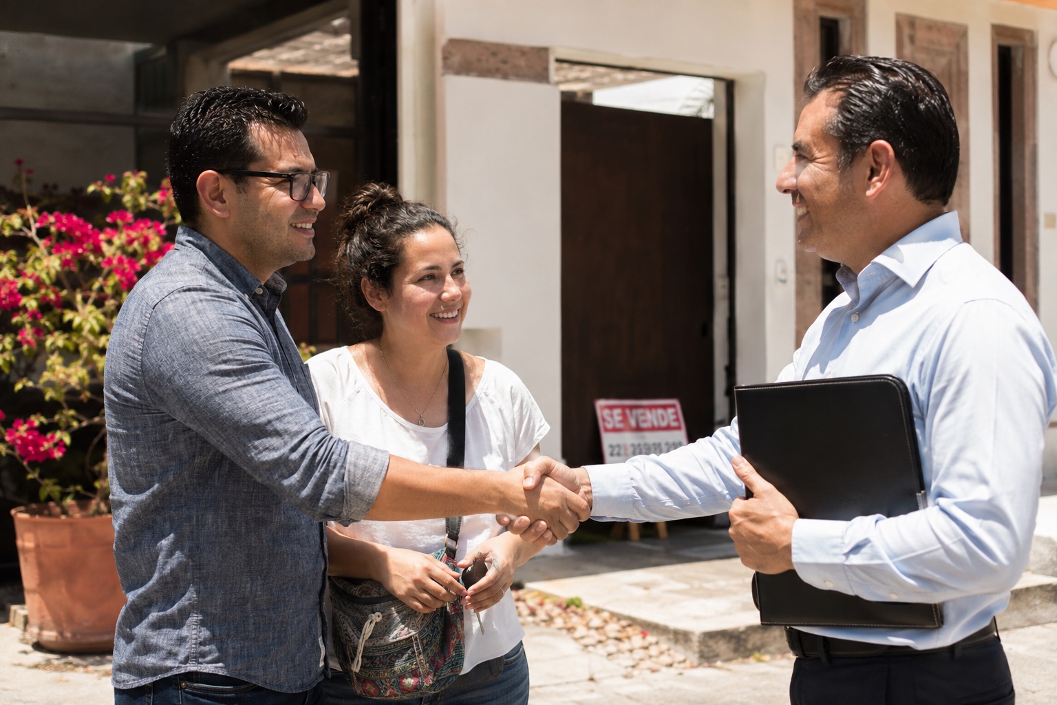Pareja encontrando casa