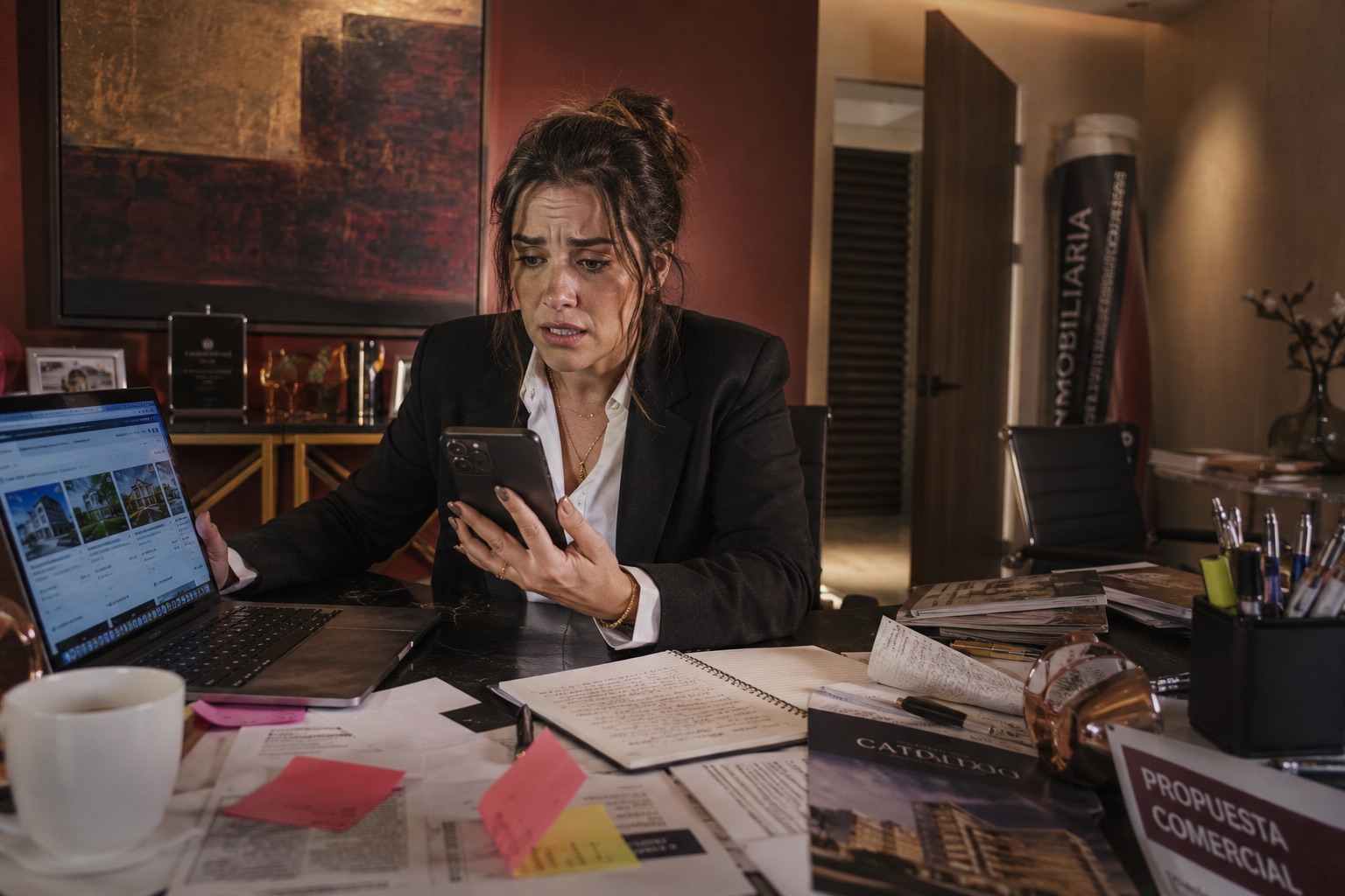 El caos en la oficina inmobiliaria